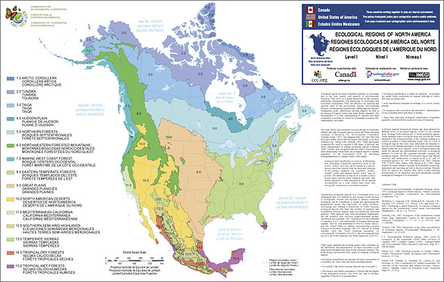 Level I Ecoregions of North America