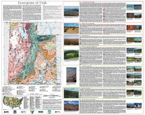 Ecoregions of Utah--poster front side